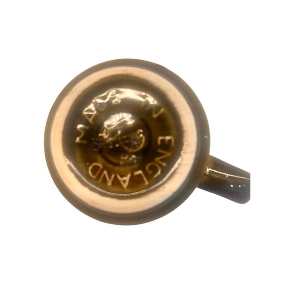 RARE Vintage Winchcombe MCM Green Mug With Embossed blue, orange metallic Patter - Picture 3 of 3